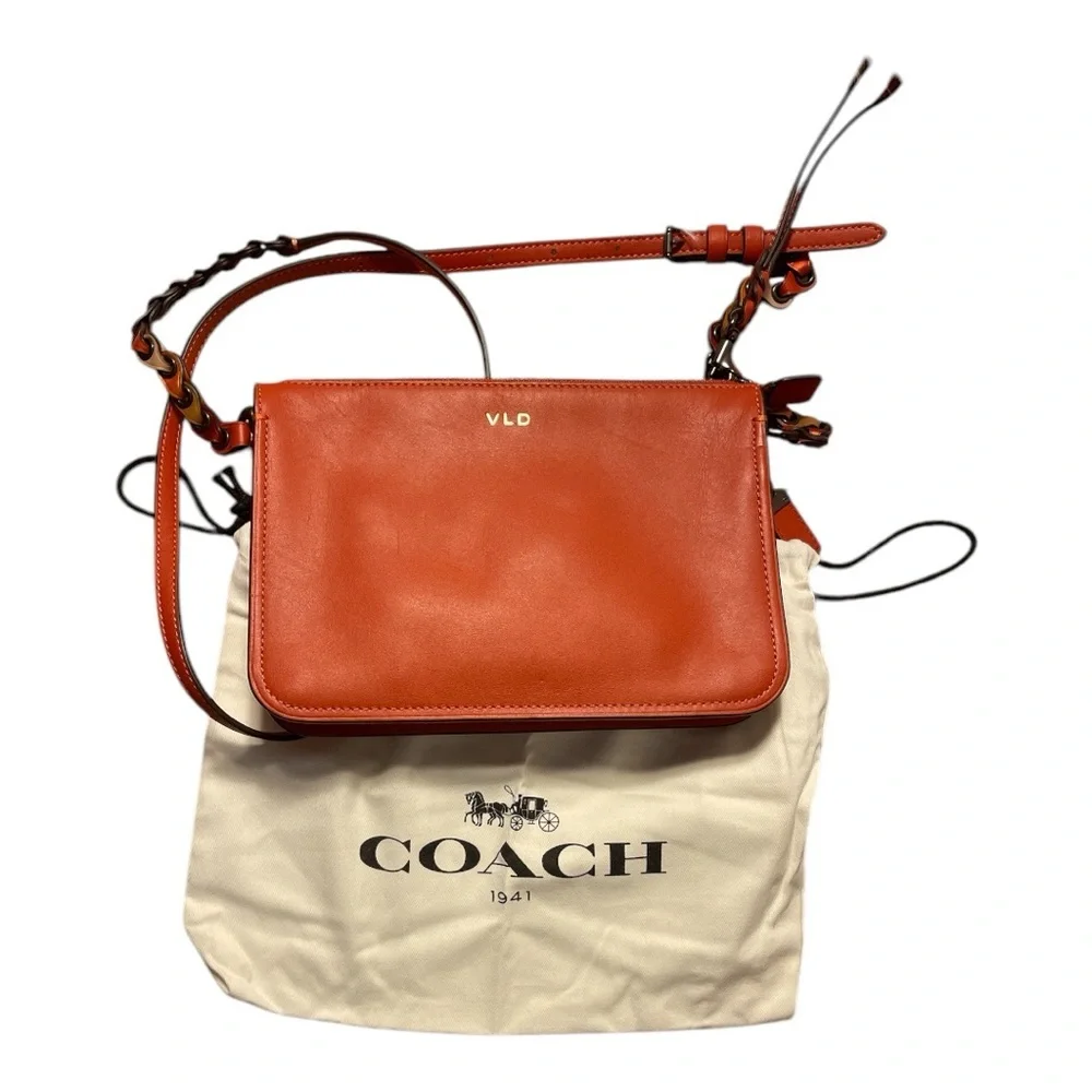 COACH 1941 Link Detail Soho Crossbody in Vermillion EUC - Picture 3 of 8